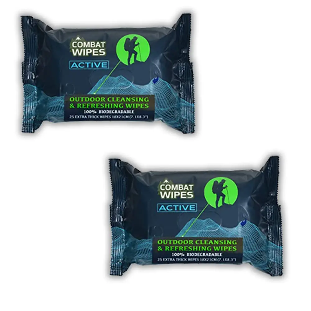 Combat Wipes ACTIVE Outdoor Wet Wipes for body sanitation and hygiene during blackouts
